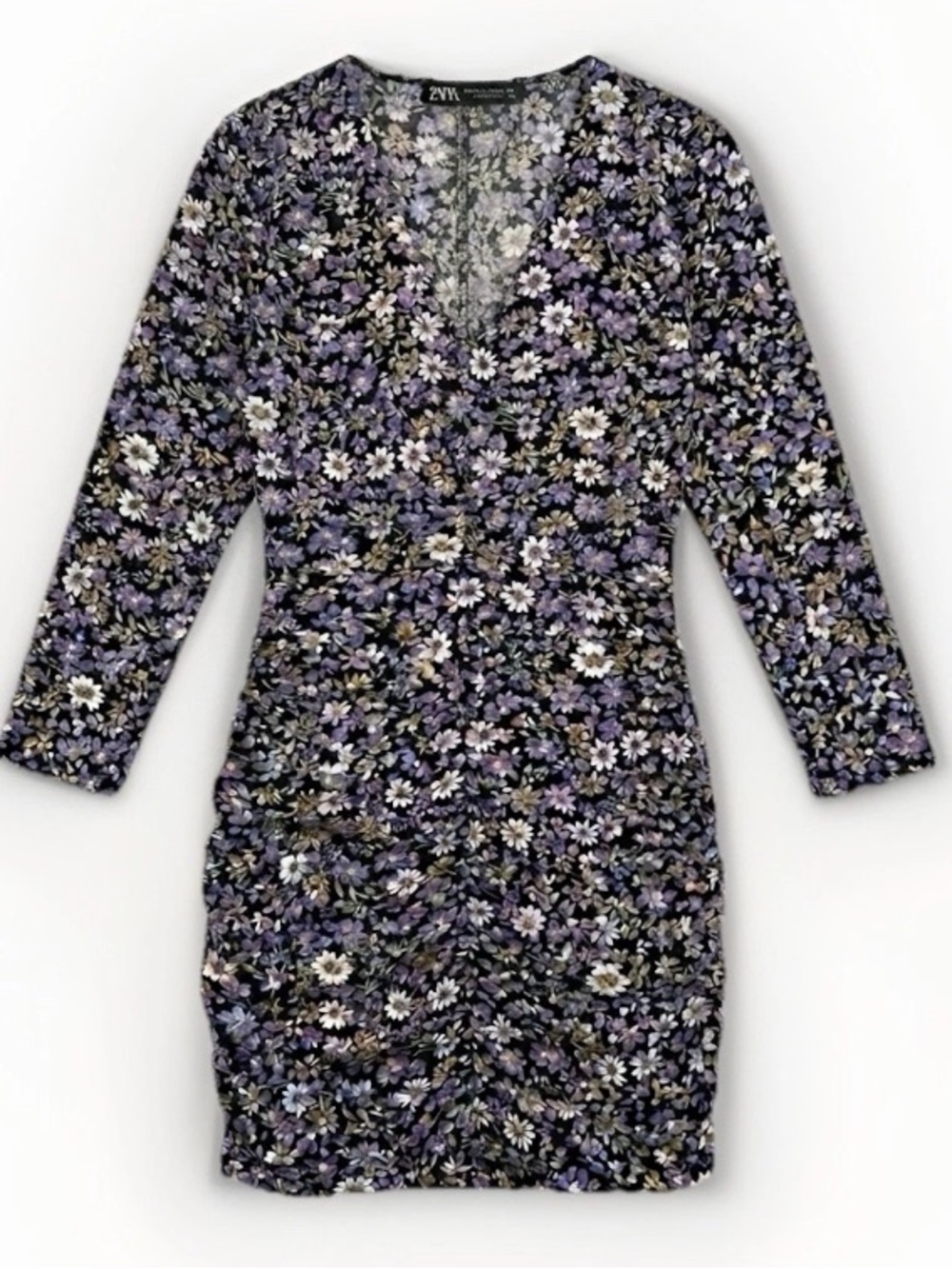 Vero Moda Isa Long Sleeve V Neck Dress in XS